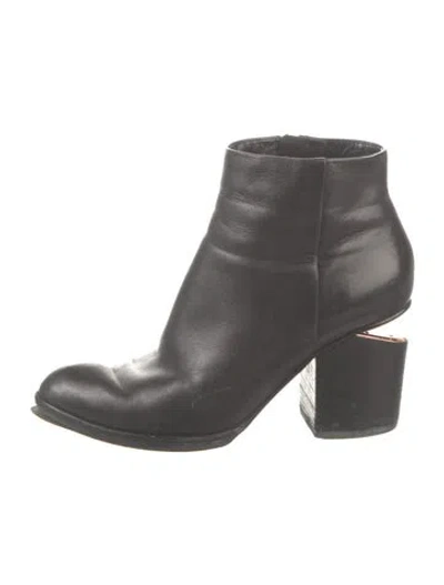 Pre-owned Alexander Wang Leather Boots In Gray