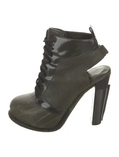 Pre-owned Alexander Wang Leather Boots In Green