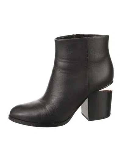 Pre-owned Alexander Wang Leather Boots W/ Tags In Black