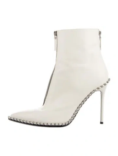 Pre-owned Alexander Wang Leather Boots In White