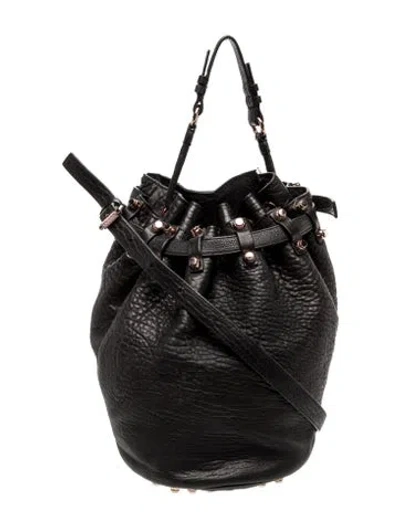 Pre-owned Alexander Wang Leather Bucket Bag In Black
