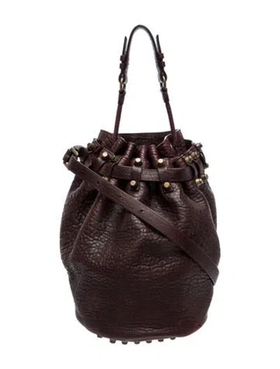 Pre-owned Alexander Wang Leather Bucket Bag In Brown