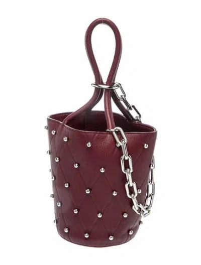Pre-owned Alexander Wang Leather Bucket Bag In Burgundy