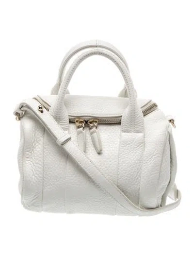 Pre-owned Alexander Wang Leather Bucket Bag In White