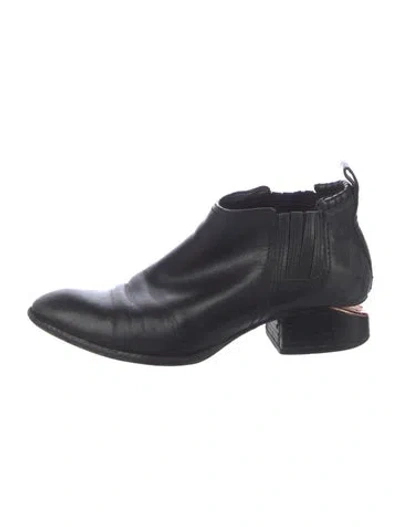 Pre-owned Alexander Wang Leather Chelsea Boots In Black