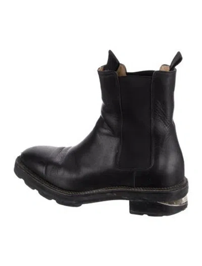 Pre-owned Alexander Wang Leather Chelsea Boots In Black