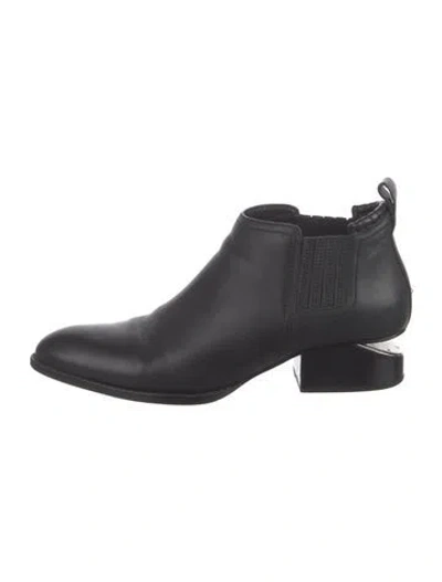 Pre-owned Alexander Wang Leather Chelsea Boots In Black