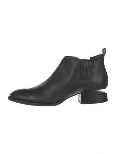 Pre-owned Alexander Wang Leather Chelsea Boots In Black