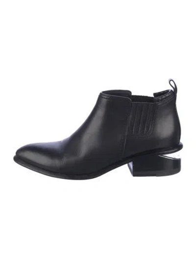 Pre-owned Alexander Wang Leather Chelsea Boots In Black