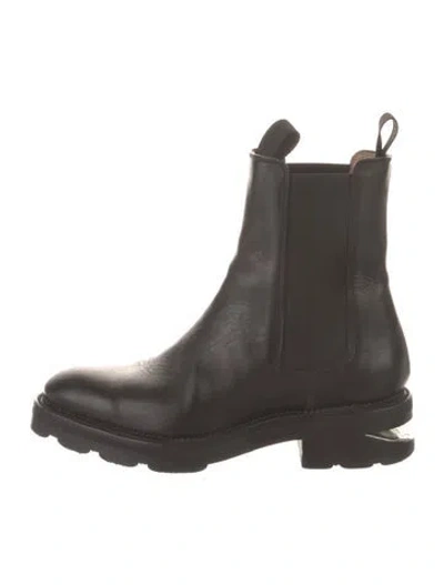Pre-owned Alexander Wang Leather Chelsea Boots In Black