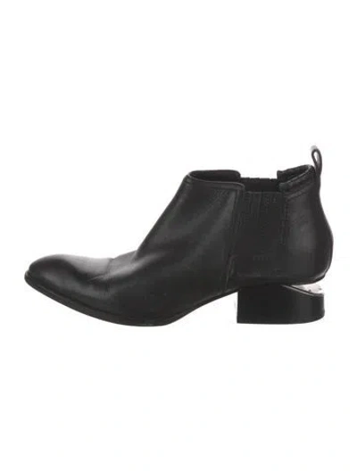 Pre-owned Alexander Wang Leather Chelsea Boots In Black