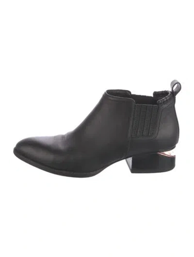 Pre-owned Alexander Wang Leather Chelsea Boots In Black