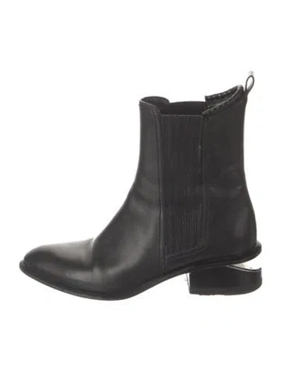 Pre-owned Alexander Wang Leather Chelsea Boots In Black