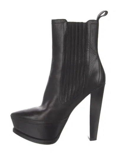 Pre-owned Alexander Wang Leather Chelsea Boots In Black