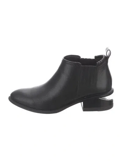 Pre-owned Alexander Wang Leather Chelsea Boots In Black