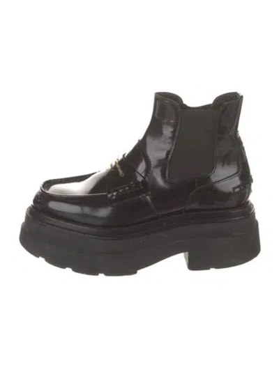 Pre-owned Alexander Wang Leather Chelsea Boots In Black