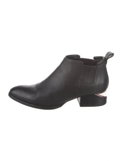 Pre-owned Alexander Wang Leather Chelsea Boots In Black