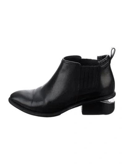 Pre-owned Alexander Wang Leather Chelsea Boots In Black