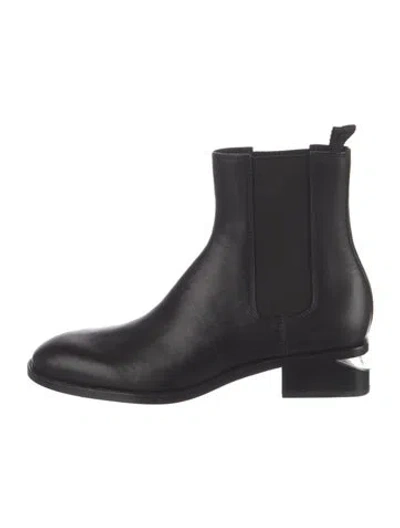 Pre-owned Alexander Wang Leather Chelsea Boots In Black