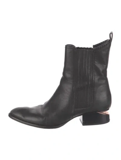 Pre-owned Alexander Wang Leather Chelsea Boots In Black