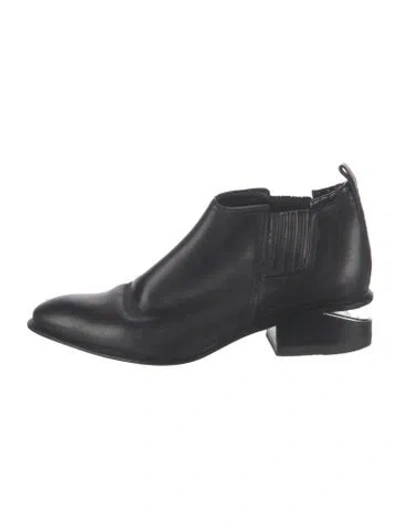 Pre-owned Alexander Wang Leather Chelsea Boots In Black