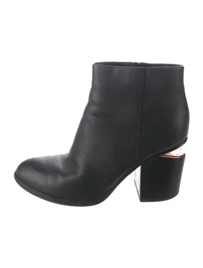 Pre-owned Alexander Wang Leather Chelsea Boots In Black