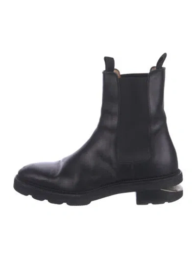 Pre-owned Alexander Wang Leather Chelsea Boots In Black