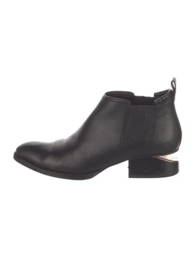 Pre-owned Alexander Wang Leather Chelsea Boots In Black