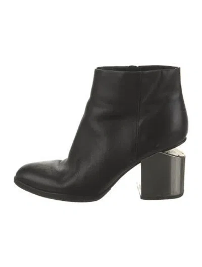 Pre-owned Alexander Wang Leather Chelsea Boots In Black