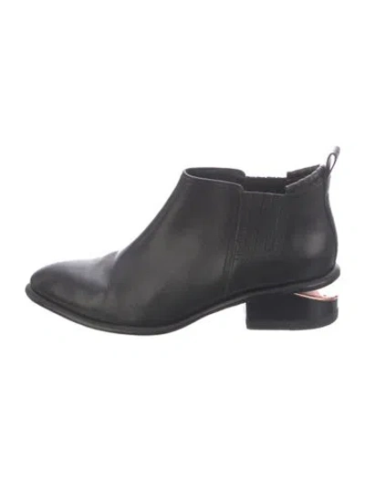 Pre-owned Alexander Wang Leather Chelsea Boots In Black