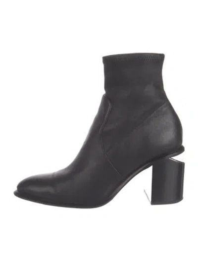 Pre-owned Alexander Wang Leather Chelsea Boots In Black