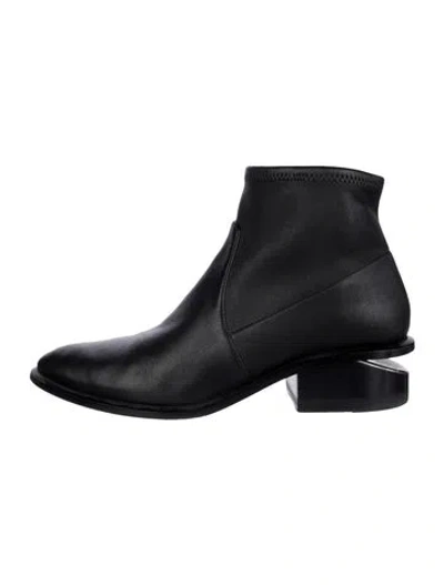 Pre-owned Alexander Wang Leather Chelsea Boots In Black