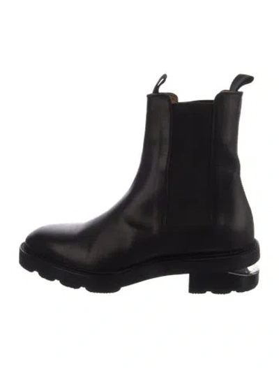 Pre-owned Alexander Wang Leather Chelsea Boots In Black