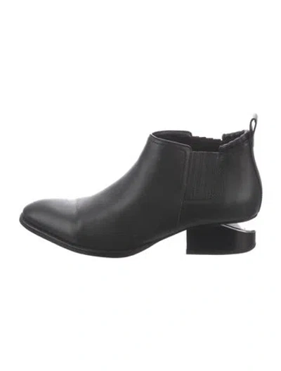 Pre-owned Alexander Wang Leather Chelsea Boots In Black