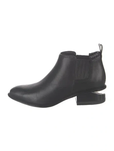 Pre-owned Alexander Wang Leather Chelsea Boots In Black