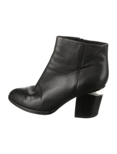 Pre-owned Alexander Wang Leather Chelsea Boots In Black