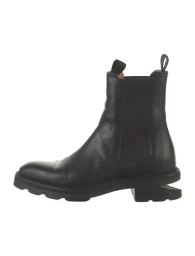 Pre-owned Alexander Wang Leather Chelsea Boots In Black