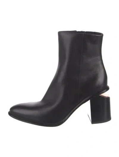 Pre-owned Alexander Wang Leather Chelsea Boots In Black