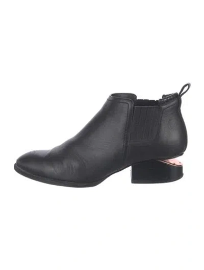 Pre-owned Alexander Wang Leather Chelsea Boots In Black