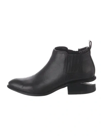 Pre-owned Alexander Wang Leather Chelsea Boots In Black