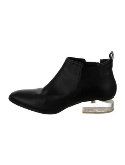 Pre-owned Alexander Wang Leather Chelsea Boots In Black
