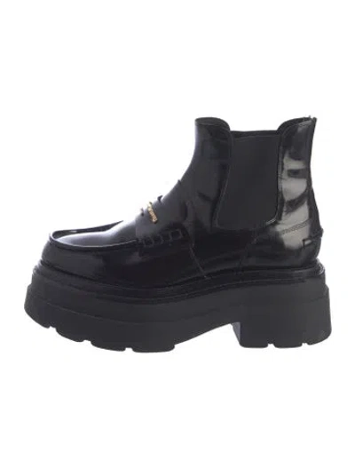 Pre-owned Alexander Wang Leather Chelsea Boots In Black