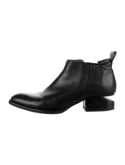 Pre-owned Alexander Wang Leather Chelsea Boots In Black