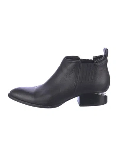 Pre-owned Alexander Wang Leather Chelsea Boots In Blue