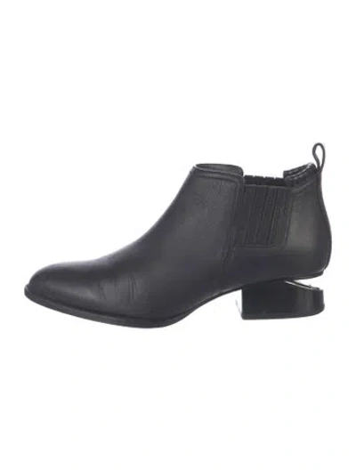Pre-owned Alexander Wang Leather Chelsea Boots In Blue