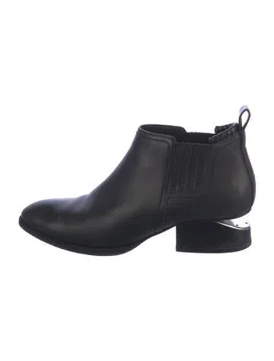 Pre-owned Alexander Wang Leather Chelsea Boots In Blue