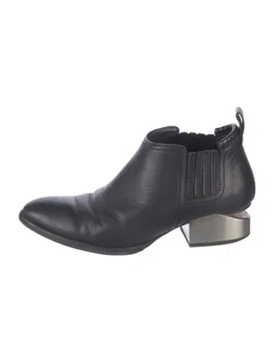 Pre-owned Alexander Wang Leather Chelsea Boots In Blue