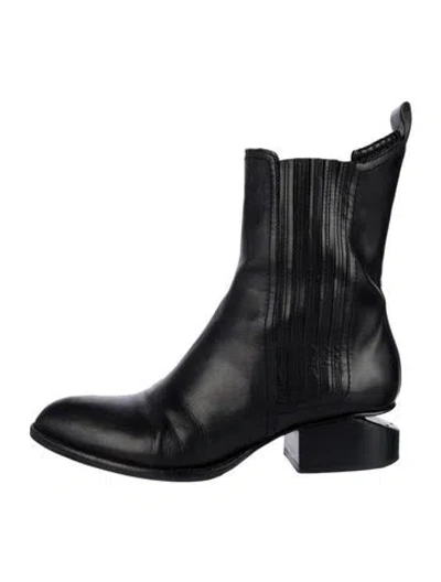 Pre-owned Alexander Wang Leather Chelsea Boots In Blue
