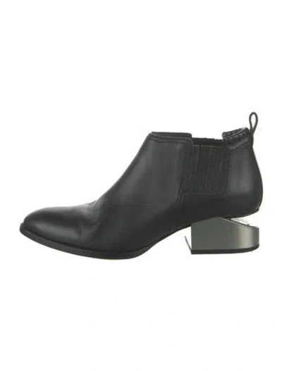 Pre-owned Alexander Wang Leather Chelsea Boots In Green