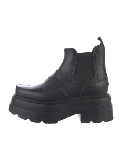 Pre-owned Alexander Wang Leather Chelsea Boots W/ Tags In Black